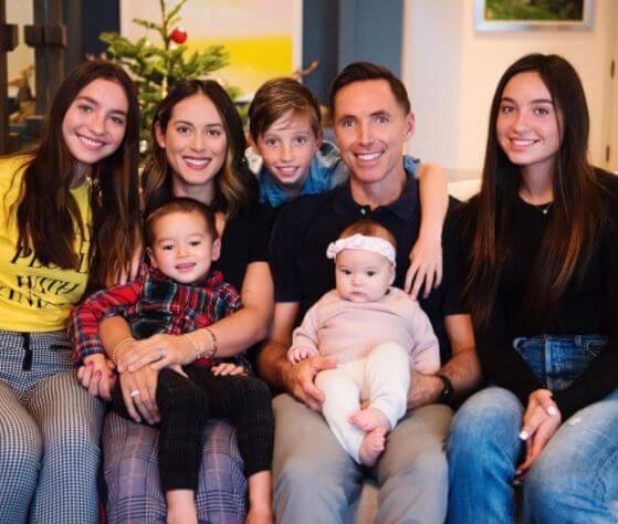 Lilla Frederick with her husband Steve Nash and children.
